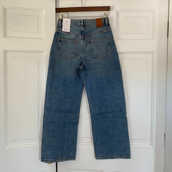 & Other Stories High Waist Wide Leg Jeans in Blue Size 27 (NWT) - Picture 2 of 9
